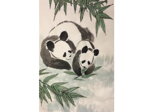 Chinese Brush Painting Pandas