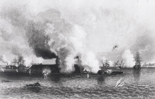 Battle between the Ironclads