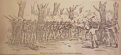 Fight in the woods before Fredericksburg