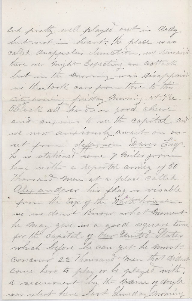 Letter by James W. Vanderhoef, May 1, 1861, page 2