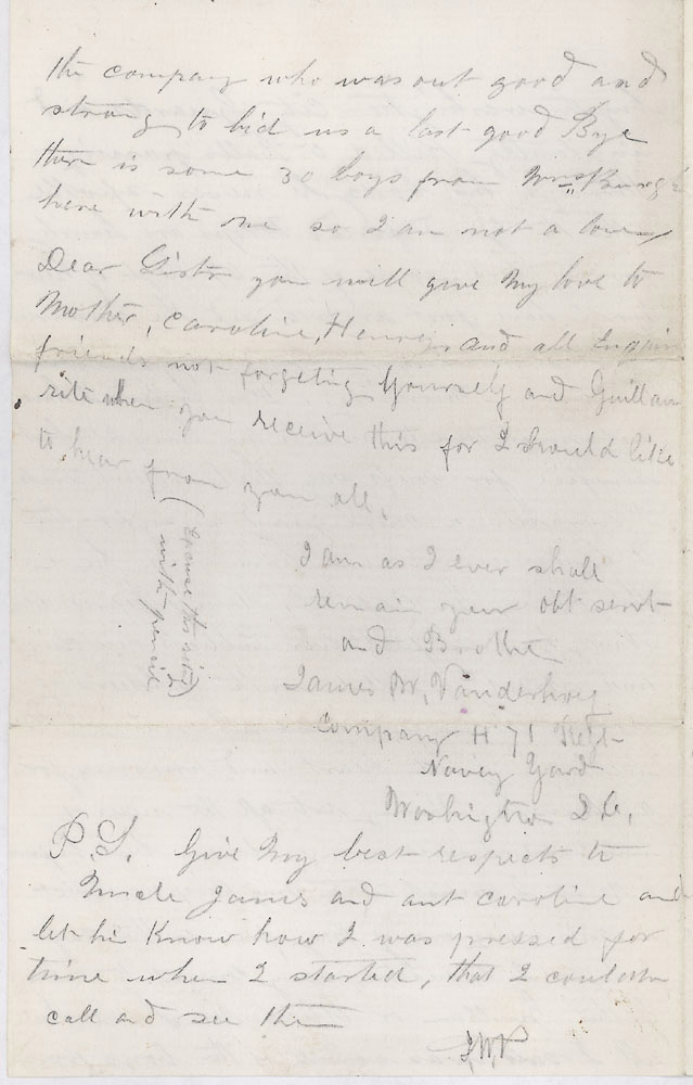 Letter by James W. Vanderhoef, May 1, 1861, page 4