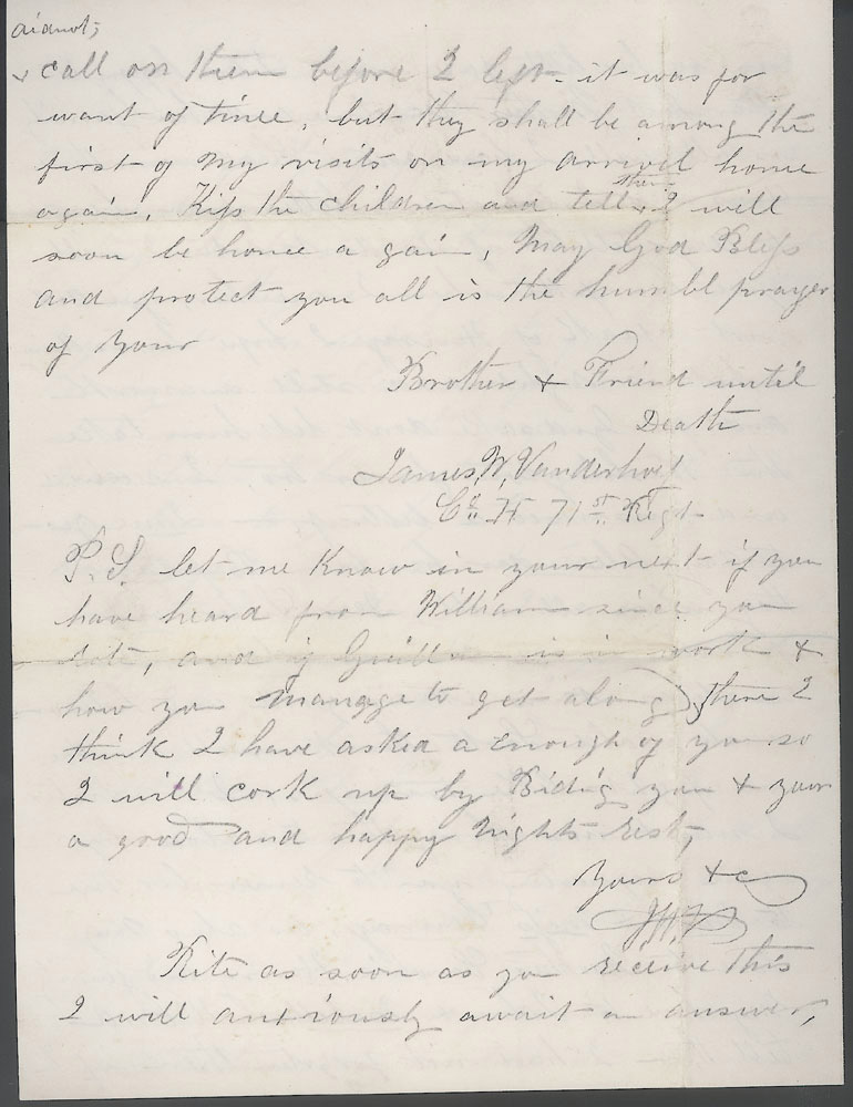 Letter by James W. Vanderhoef, May 10, 1861, page 4