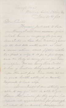Letter by James W. Vanderhoef, Jan. 31, 1863