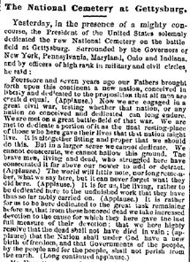 The National Cemetery at Gettysburg (Gettysburg Address) article
