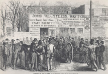 illustration of Recruiting for the War