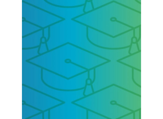 blue and green background with repeating pattern of motarboard's