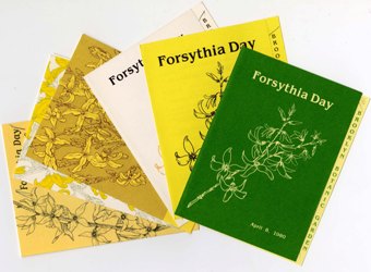 Invitations to the Forsythia Award Dinner, Brooklyn Botanic Garden, 1981-1997