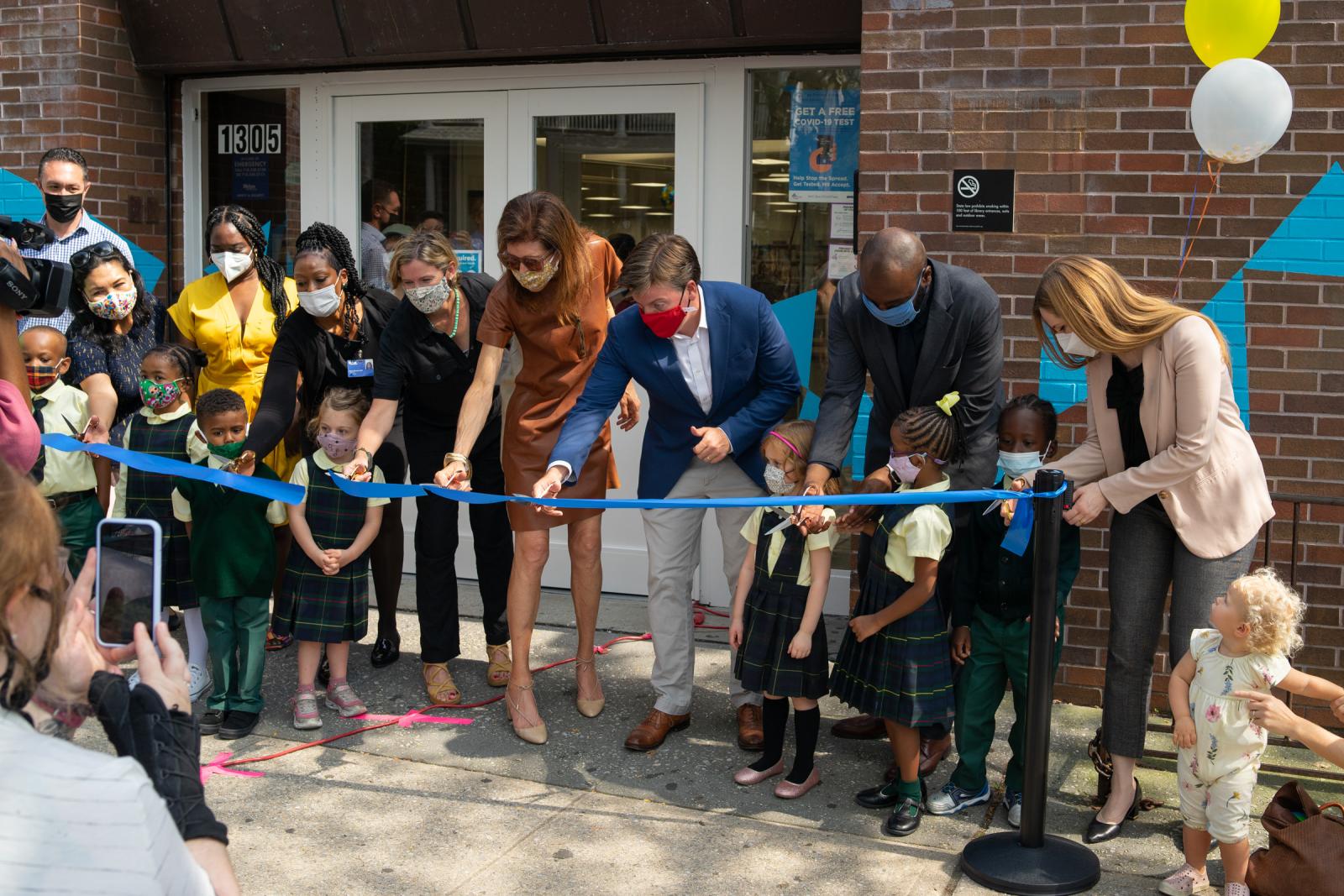 Ribbon cutting of Cortelyou Library