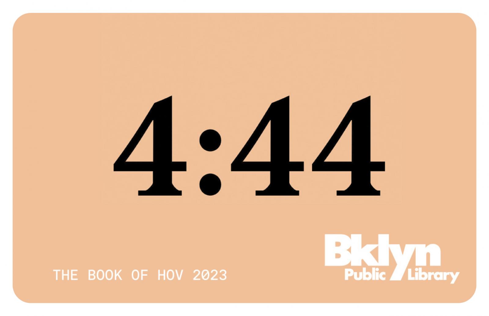 Library Card for 4:44