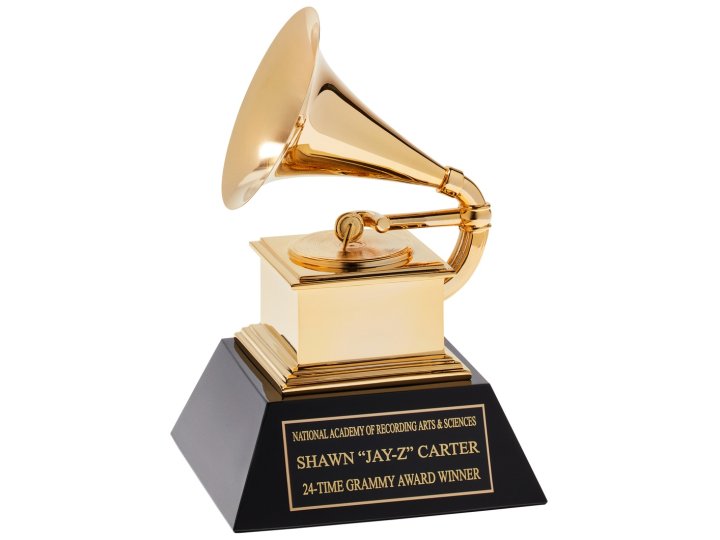 JAY-Z's Grammy award, on display now at Brooklyn Public Library