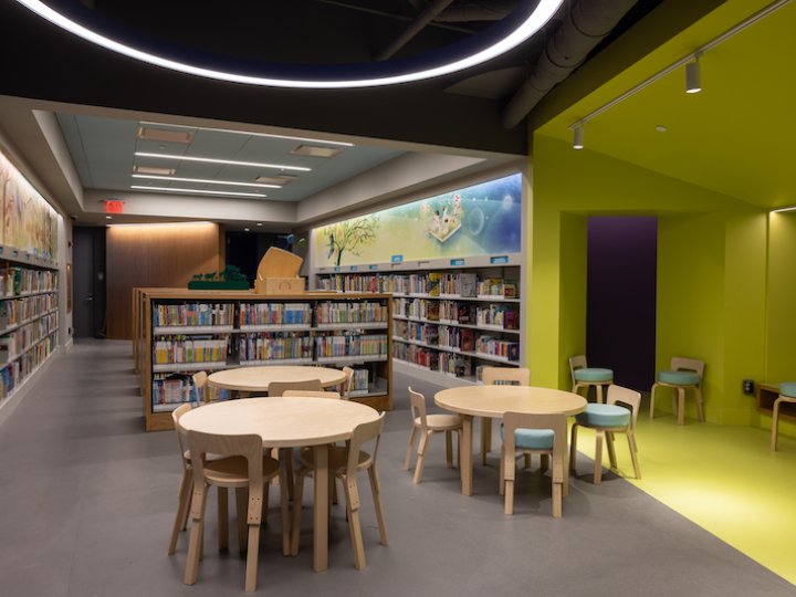 The children's room at Brower Park Library